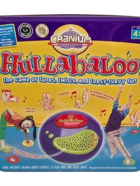 2004 Cranium Hullabaloo Game of Tunes, Twists & Topsy-Turvy Fun in Tin COMPLETE